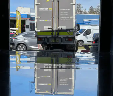 Commercial concrete flooring project