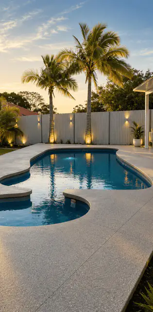 Concrete pool surround