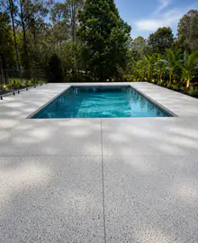 Close-up of a pool surround surface