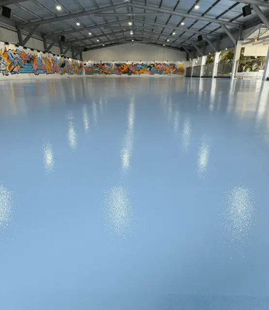 Polished concrete flooring in a commercial space